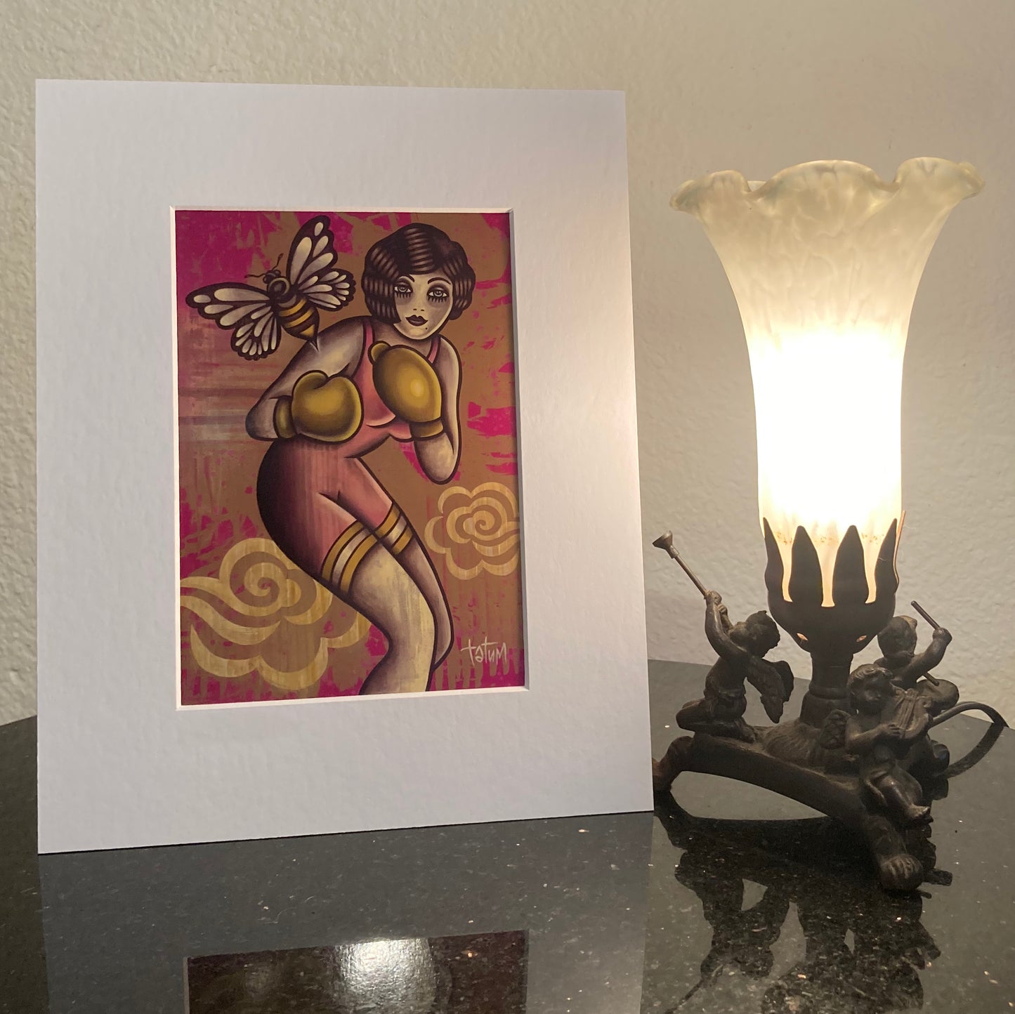 Golden Gloves Lithograph Print
