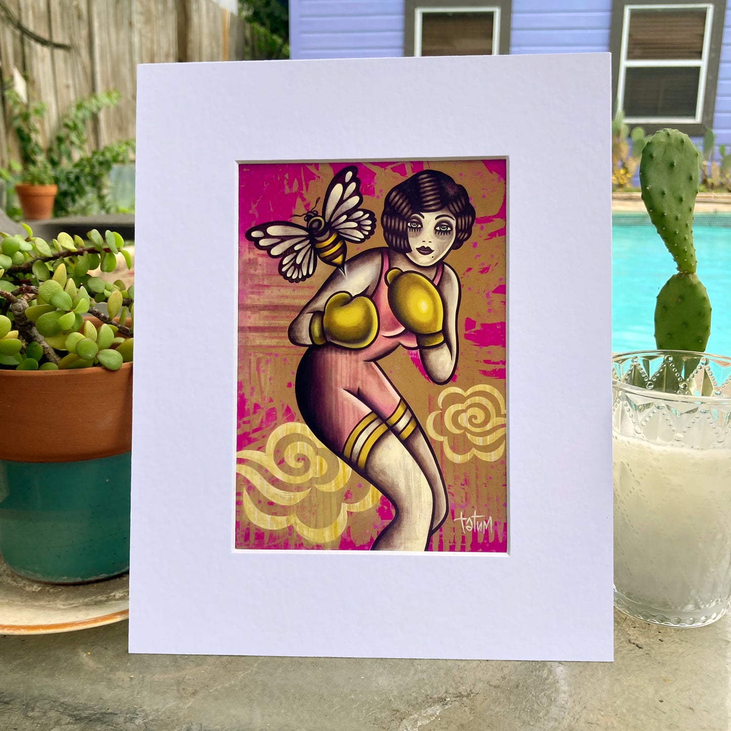 Golden Gloves Lithograph Print