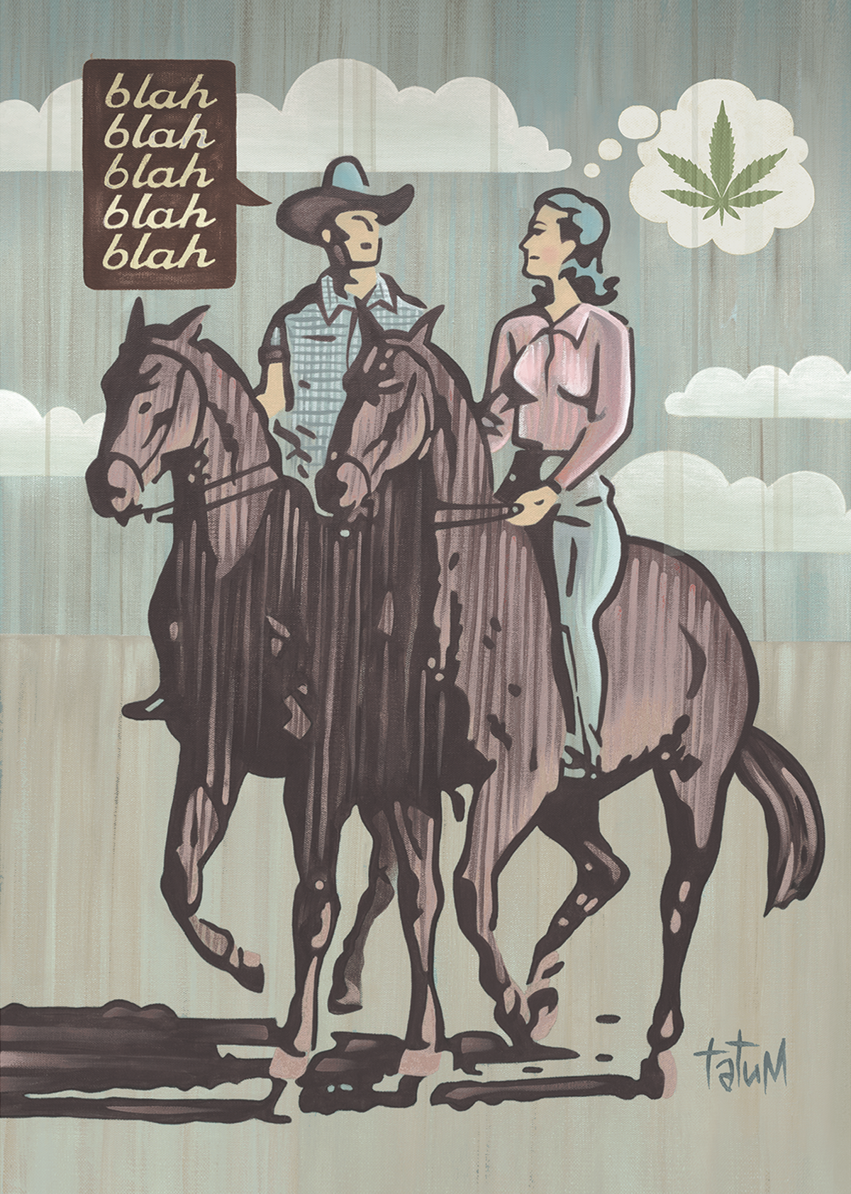 Blah Blah High Lithograph Print