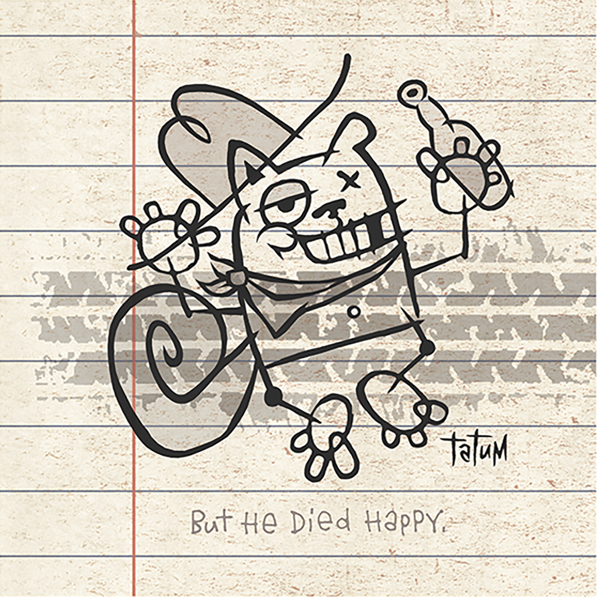 But He Died Happy Lithograph Print